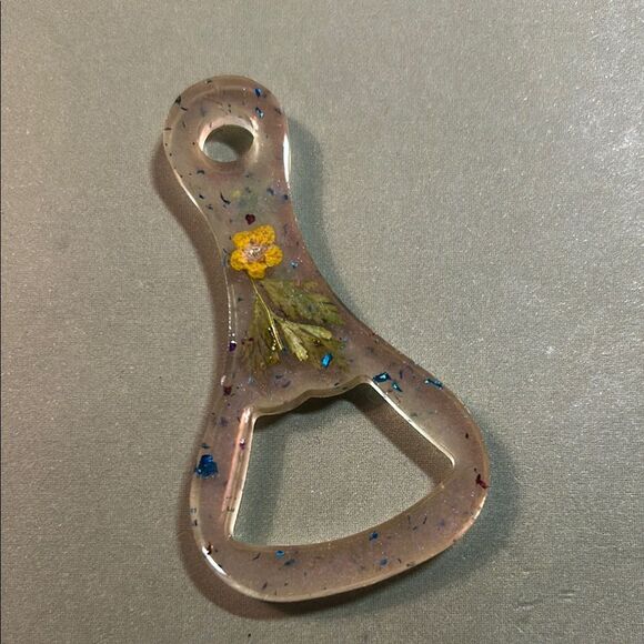 Floral Resin Bottle Opener - Picture 1 of 3